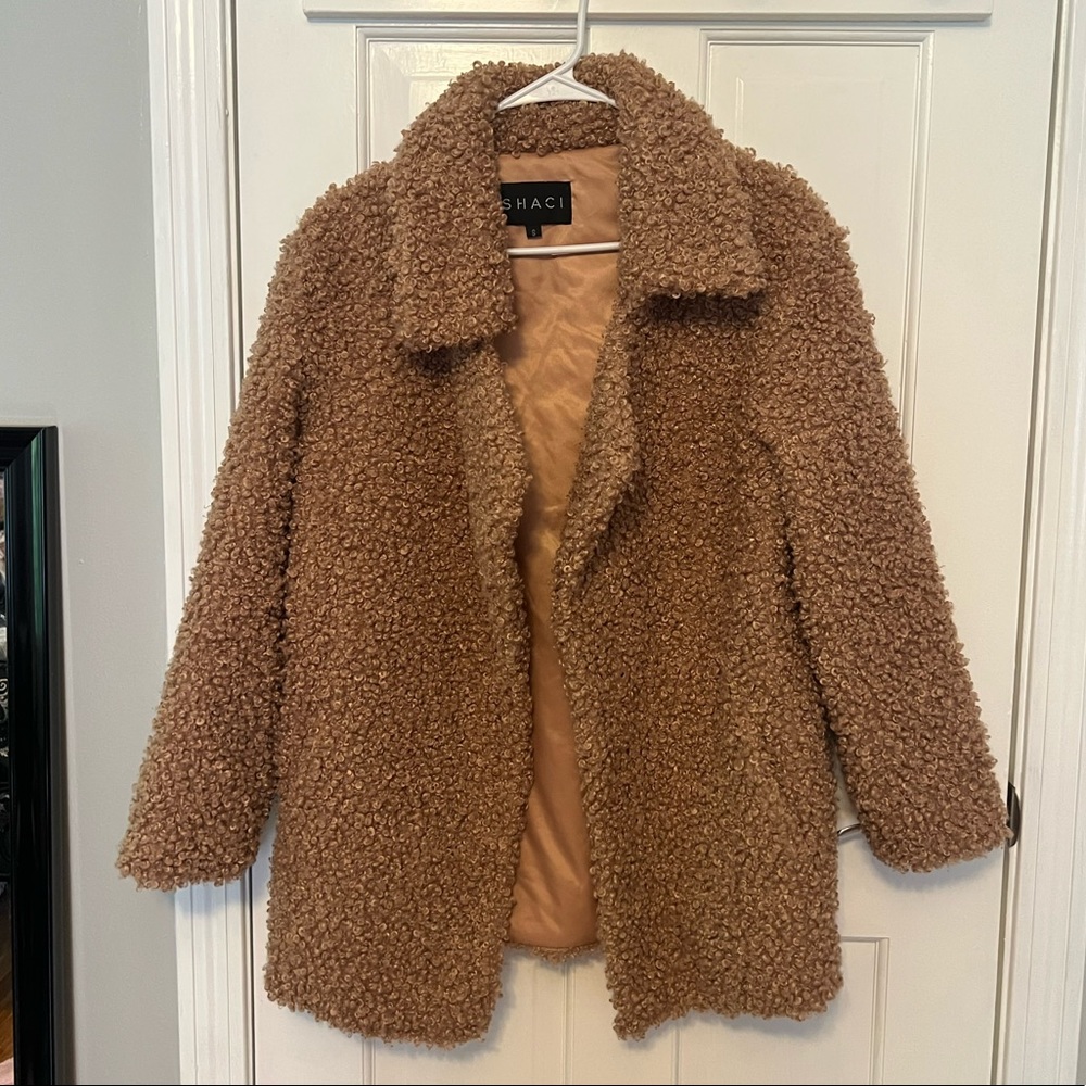 SHACI Faux Fur Oversized Teddy Jacket - Picture 6 of 9